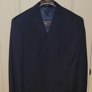 DKNY Men's Dark Navy Suit Jacket - Single-Breasted Blazer